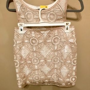 Express Sequin 2 piece dress